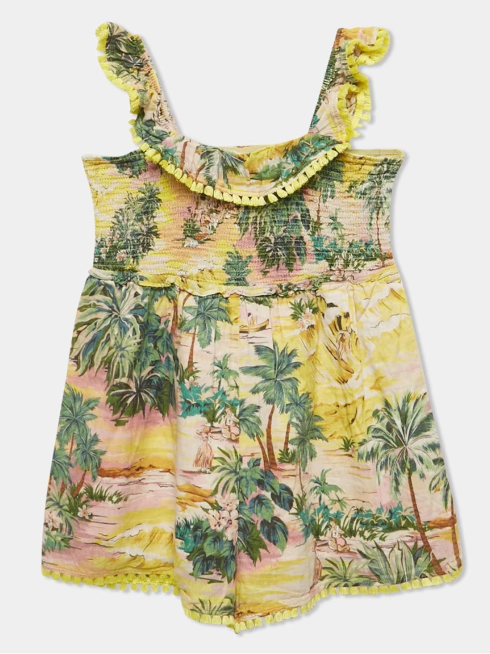 Zimmermann Kids Yellow Tropical Print
Cotton Playsuit